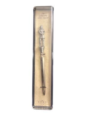 NOS Vintage Fort The Collectable Pewter Golfer Letter Opener in Case